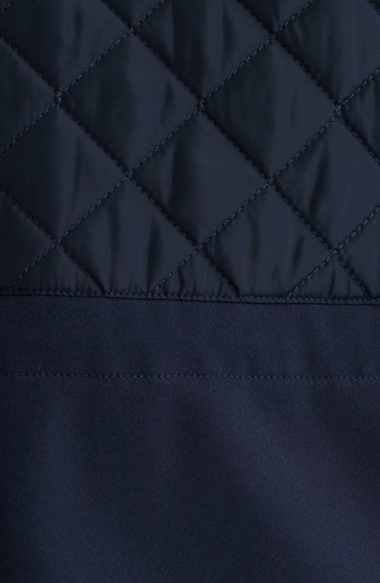 Lauren Ralph Lauren Mixed Media Quilted Jacket, Alternate, color, Navy