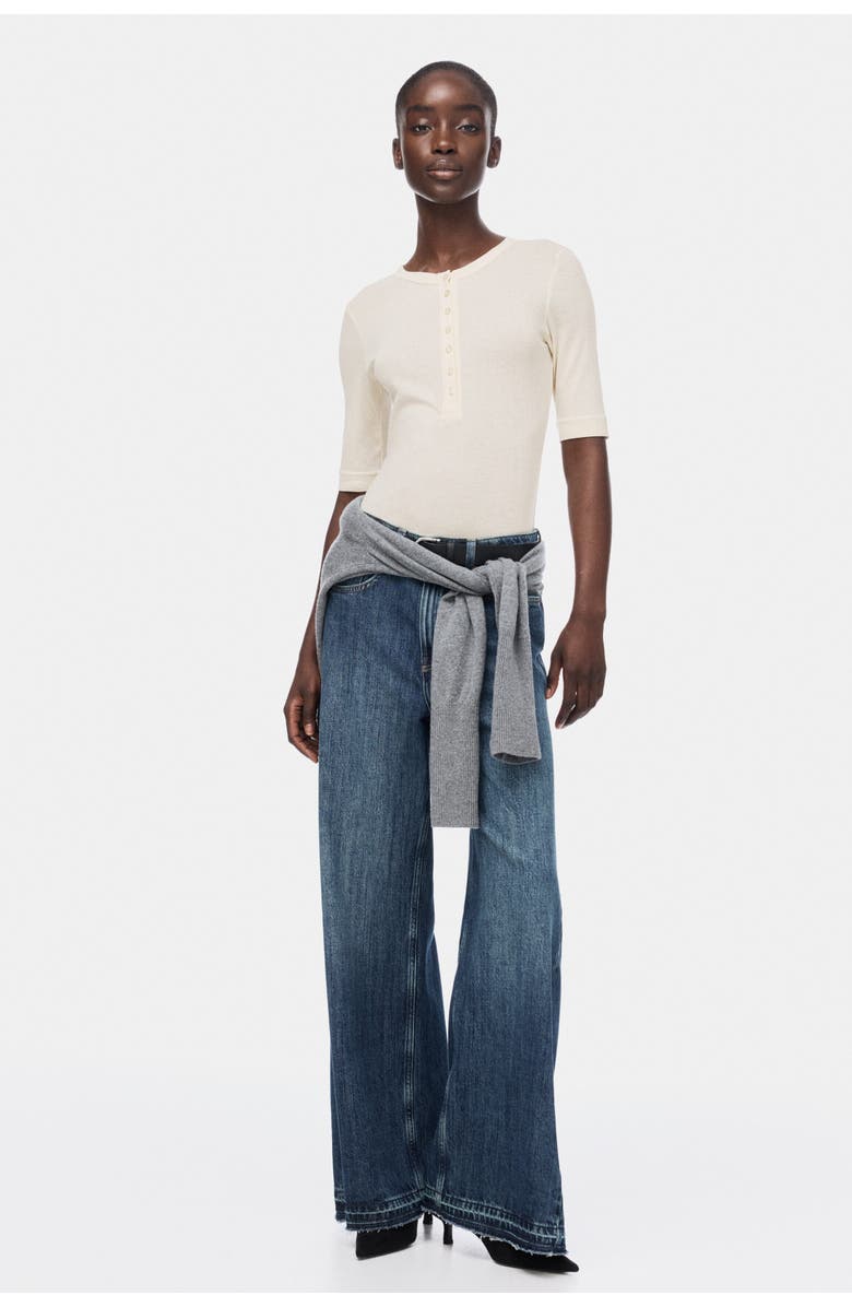 H&M Pima Cotton Top, Main, color, Light Beige