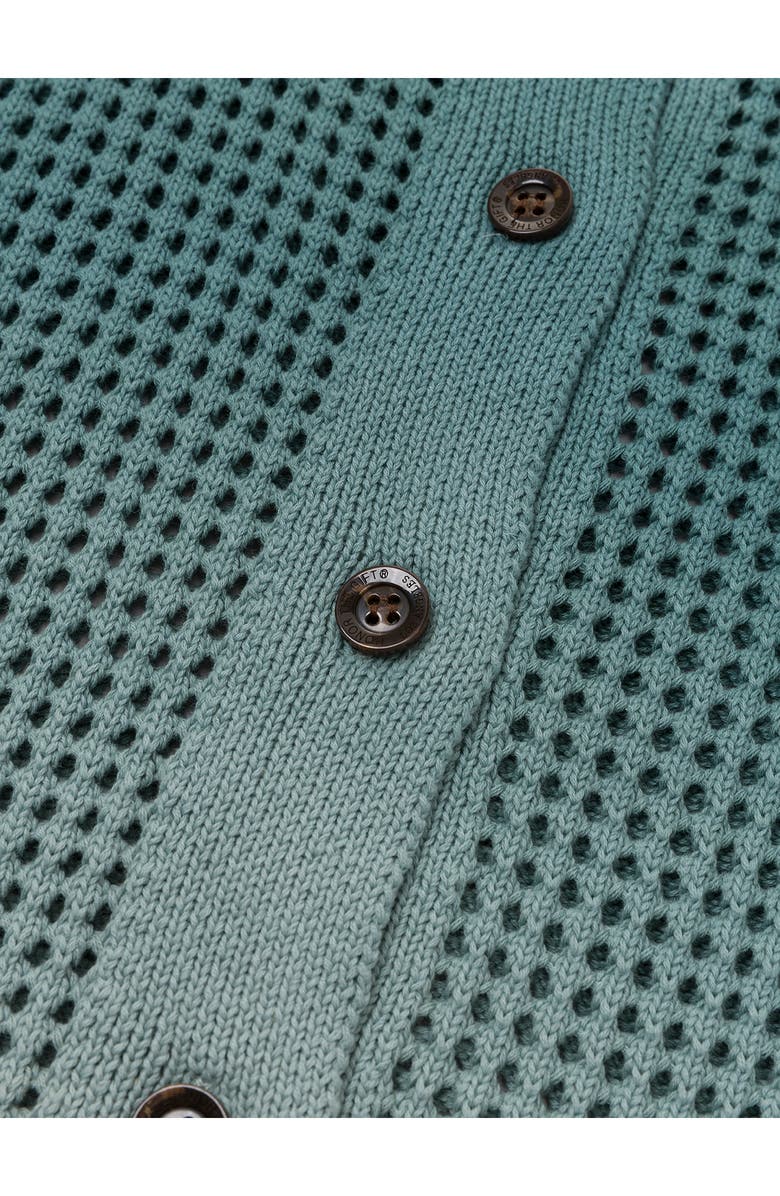 HONOR THE GIFT Ombré Open Stitch Button-Up Shirt, Alternate, color, Green