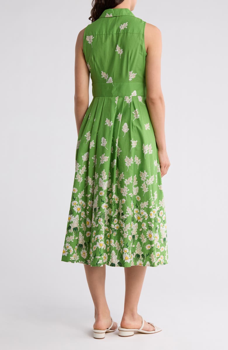 Floral Sleeveless Cotton Shirtdress