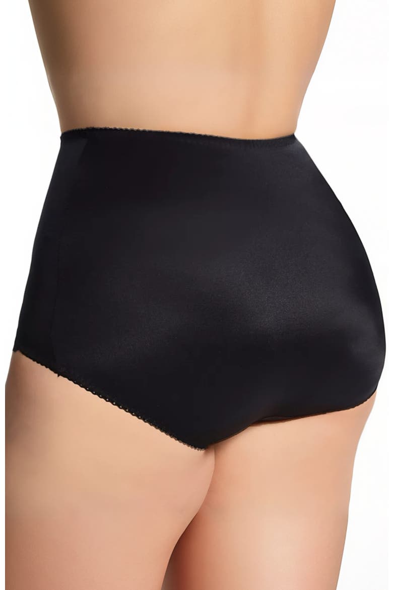 Light Shaping Panty with comfort V-Leg lace design, Alternate, color, Black