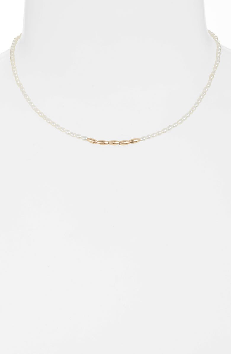 Loren Stewart Moderna Rice Pearl Necklace, Alternate, color,