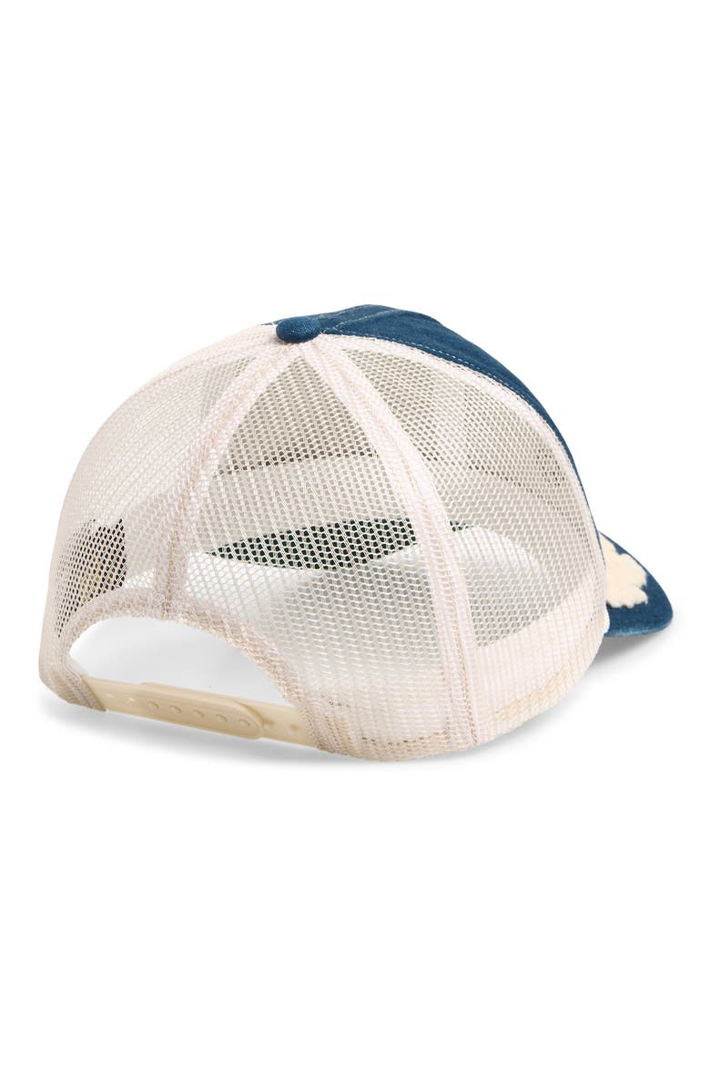 Logo Patch Snapback Denim Trucker Hat, Alternate, color, SPRINGVALE WASH