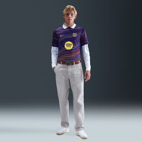 Men's Nike Navy Barcelona Home 2025/26 Academy Pro Pre-Match Top