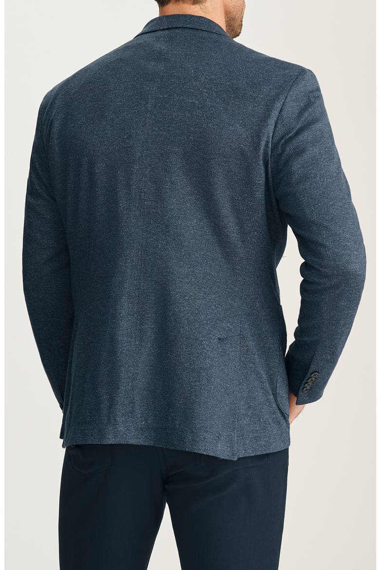 Matteo Slim Fit Navy Mélange Cotton & Linen Piqué Sport Coat, Alternate, color, NAVY