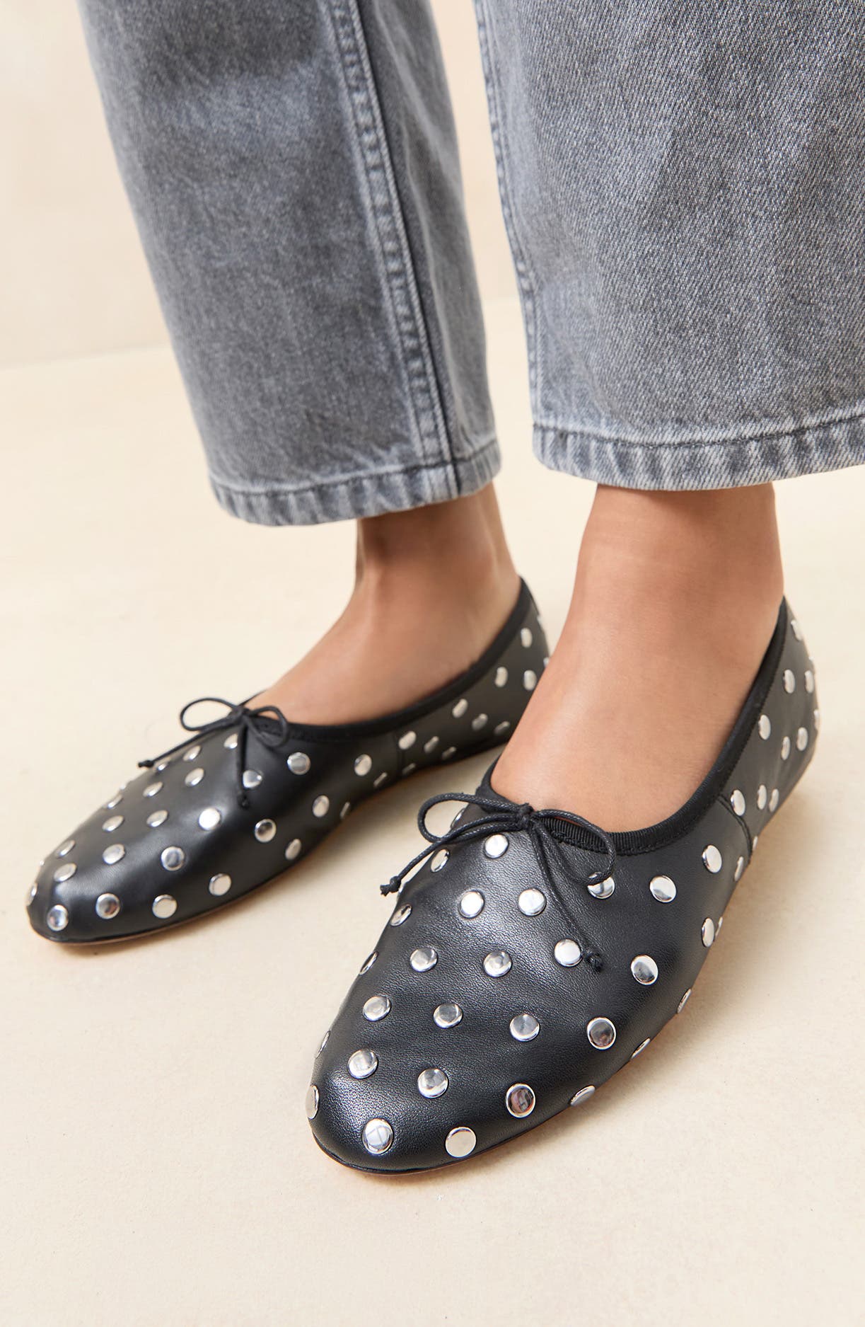 Loeffler Randall Landon Studded Ballet Flat, Alternate, color, 