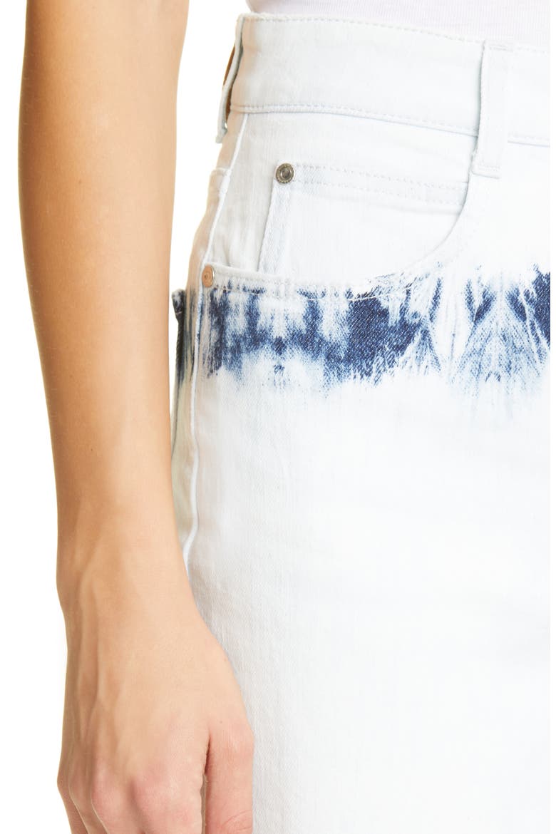 High Waist Crop Tie Dye Stripe Jeans, Alternate, color, TIE DIE