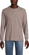 Lands' End Super-T Long Sleeve Henley Shirt