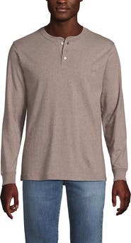 Lands' End Super-T Long Sleeve Henley Shirt
