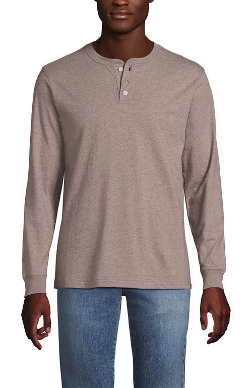 Lands' End Super-t Long Sleeve Henley Shirt In Multi