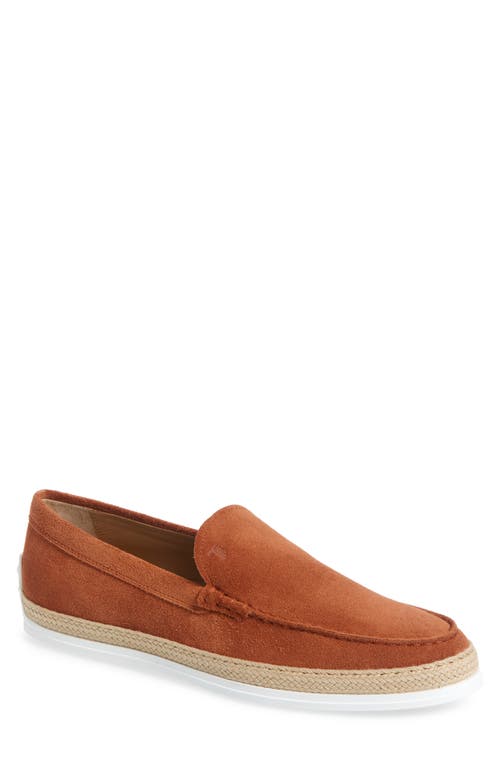Tod's Espadrille Loafer In Terracotta