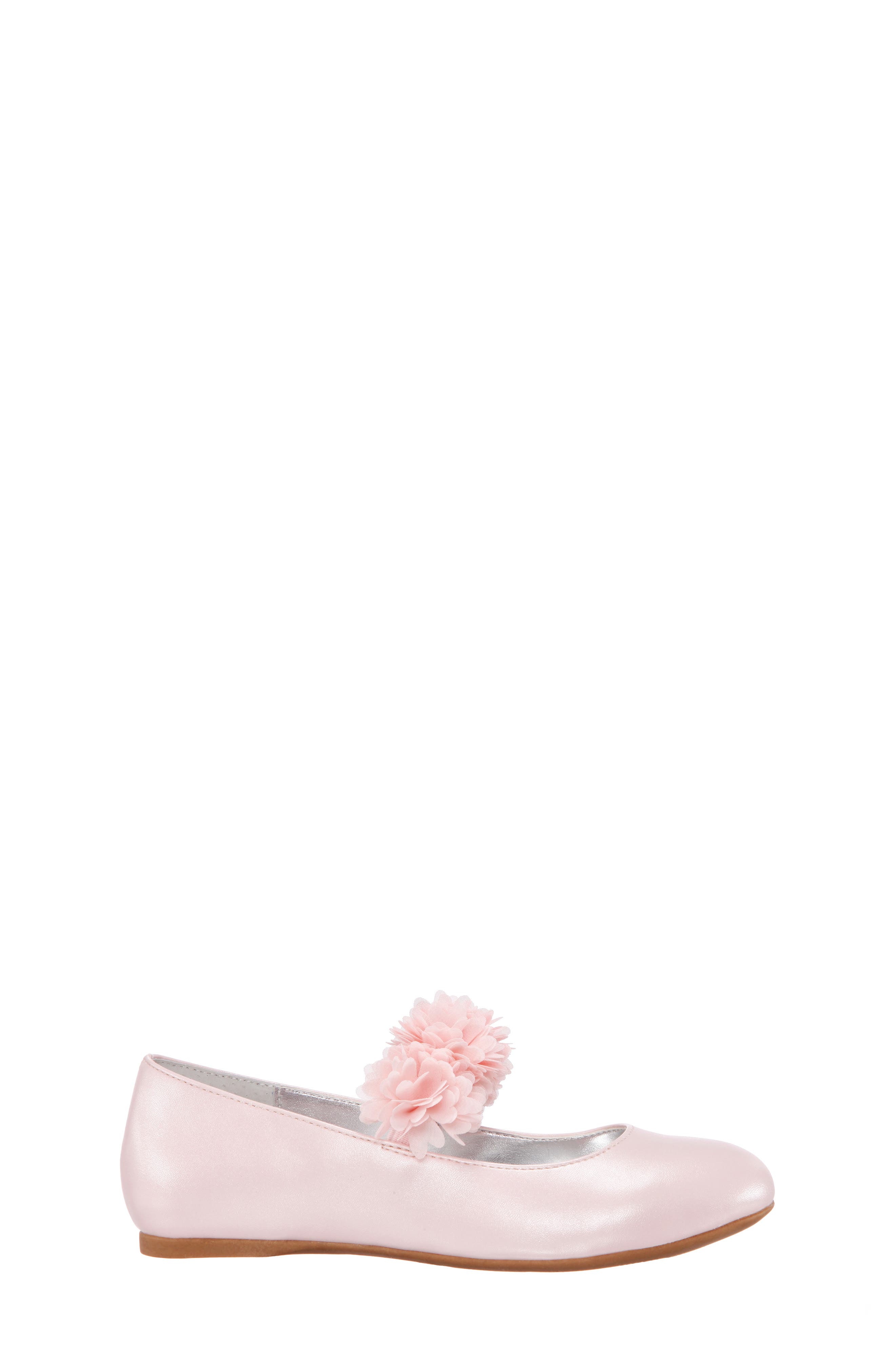 Medina Flower Ballet Flat, Alternate, color, PINK PEARLIZED