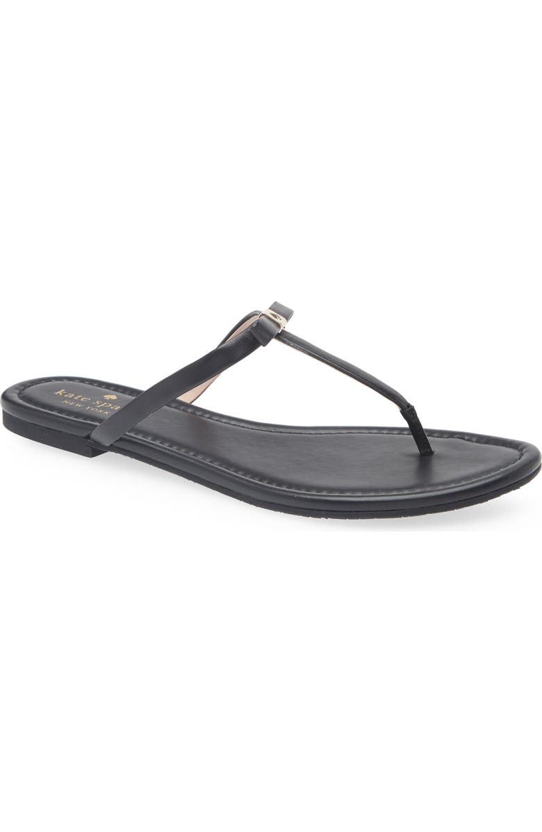 Kate Spade New York penny sandal, Main, color, Black