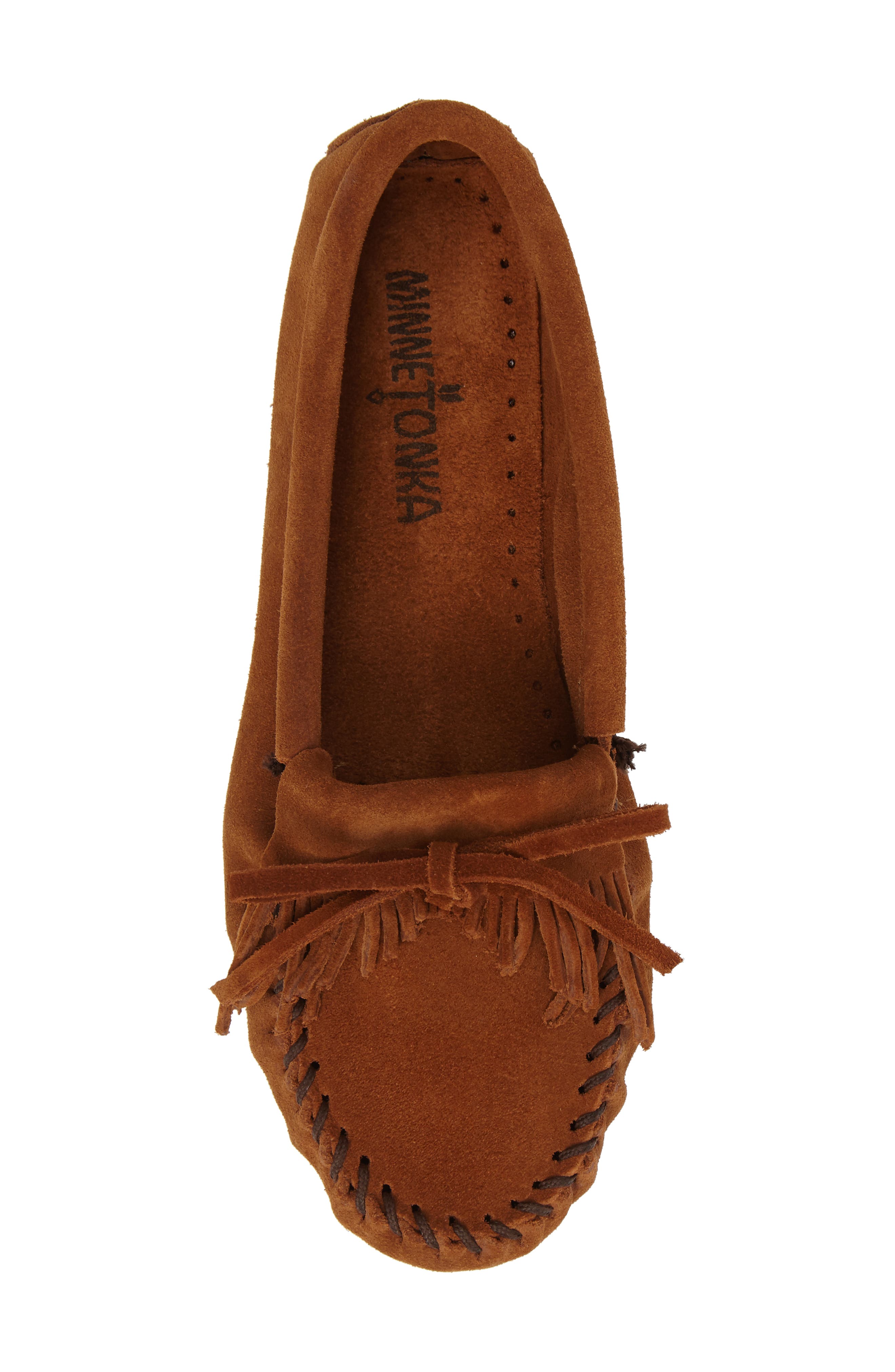 Kilty Suede Driving Shoe, Alternate, color, BROWN SUEDE