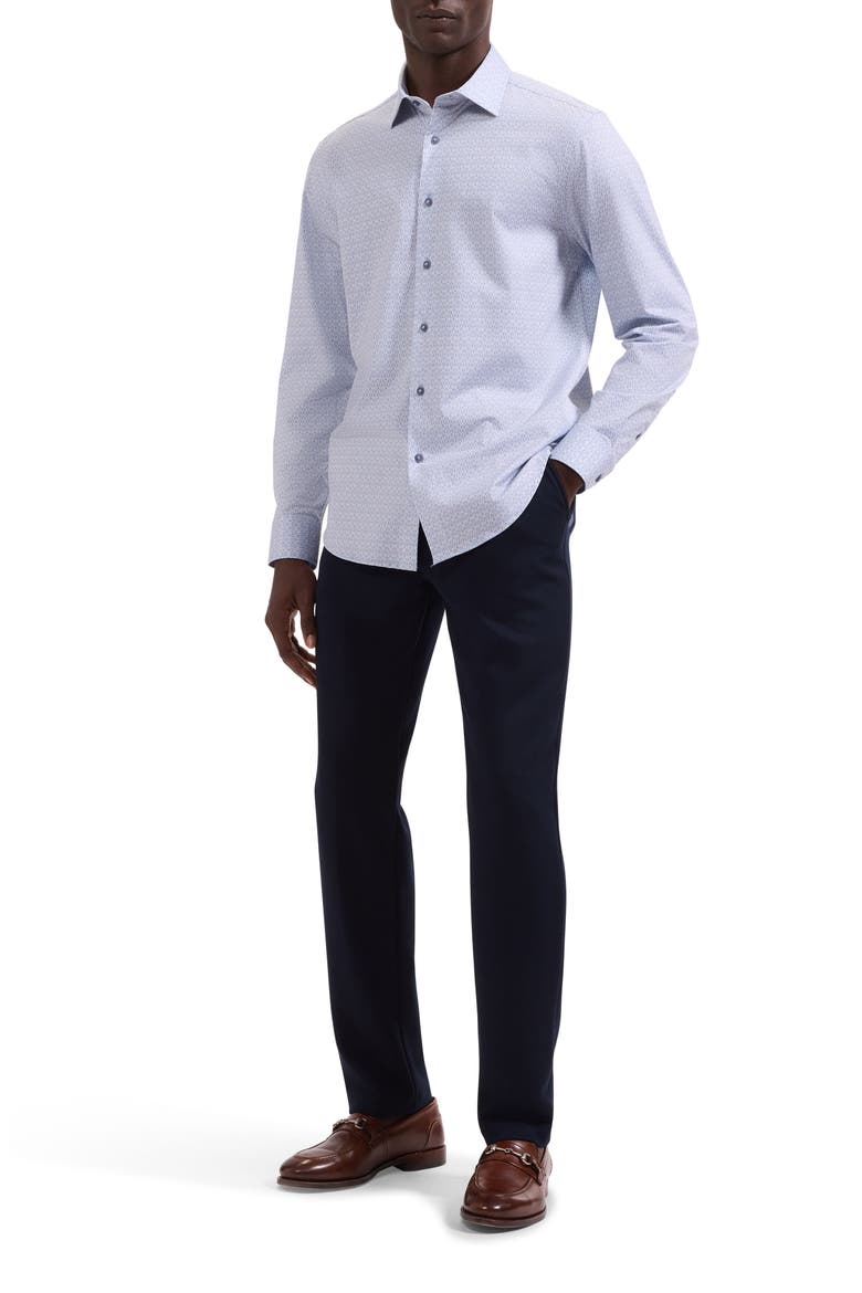 Jimmy OoohCotton® Dash Print Button-Up Shirt, Alternate, color, AIR BLUE