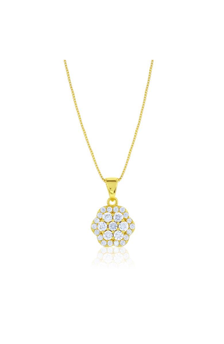 Donatello Gian Crystal Cluster Pendant Necklace, Main, color, Gold