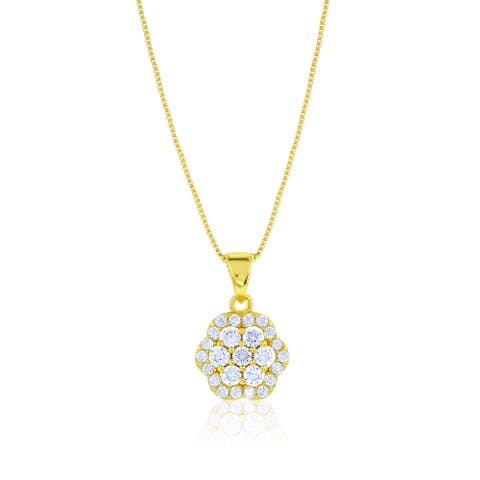 Crystal Cluster Pendant Necklace