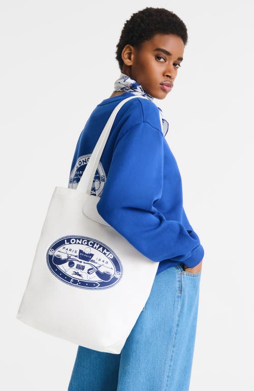 Longchamp X Constantin Riant Le Pliage Cotton Canvas Tote In Sand