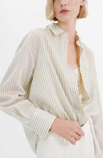 Stripe Oversize Button-Up Shirt