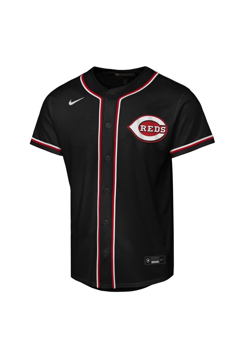 Youth Nike Elly De La Cruz Black Cincinnati Reds Fashion Replica Player Jersey, Alternate, color, Black