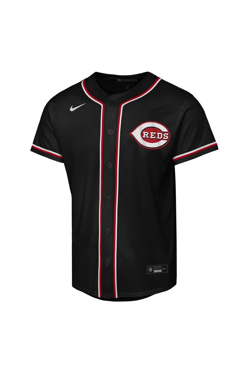 Nike Youth Nike Elly De La Cruz Black Cincinnati Reds Fashion Replica Player Jersey, Alternate, color, Black
