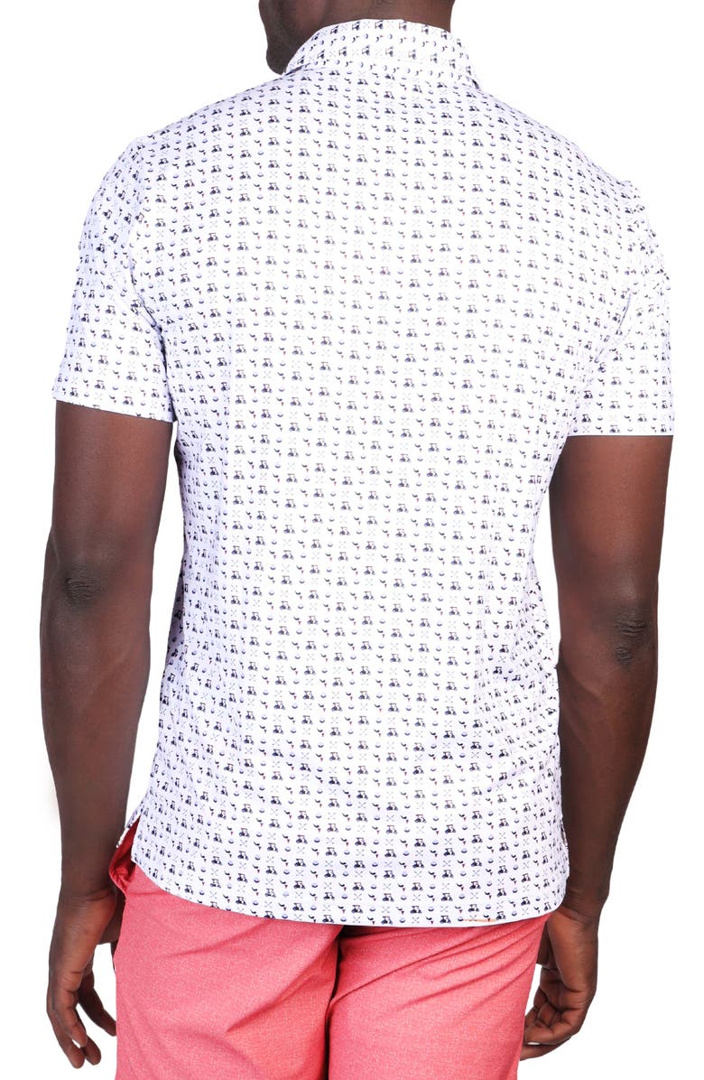 TailorByrd Golf Carts Performance Polo, Alternate, color, White Dove