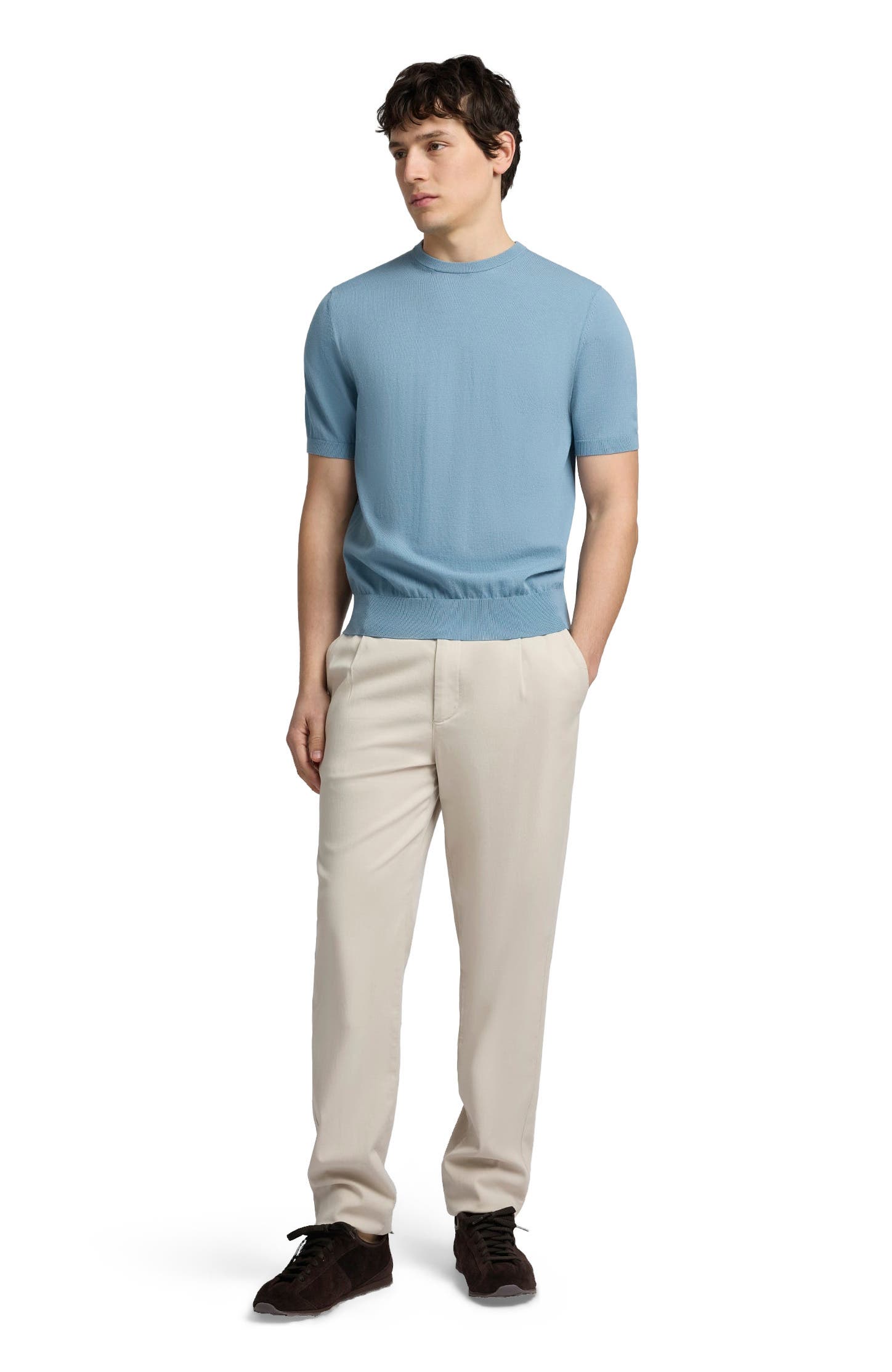 Mercerized Cotton Knit Tee - image 3
