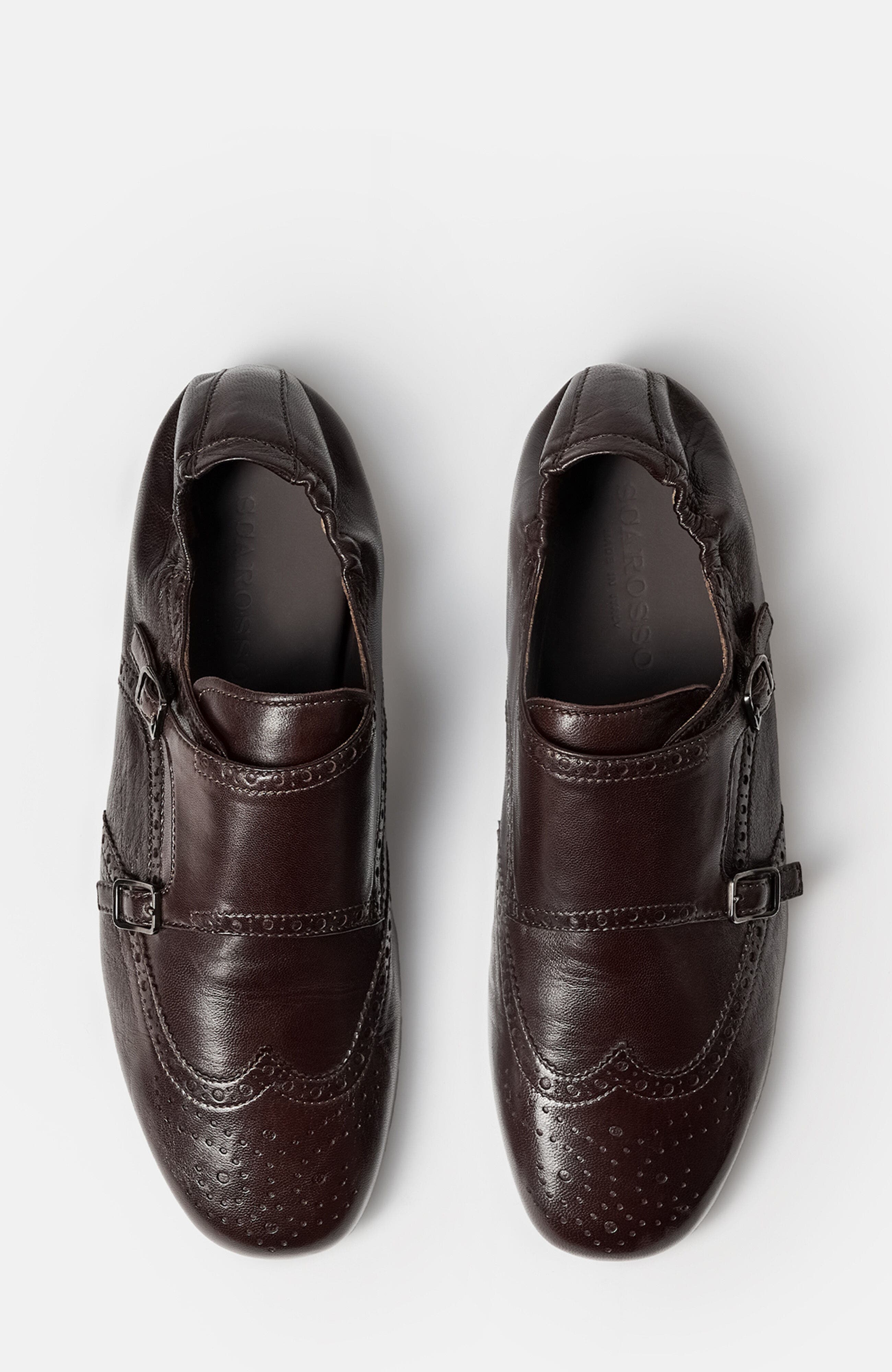 Johnny Monk Strap Shoes, Alternate, color, Dark Brown - Calf