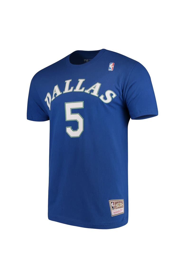 Men's Mitchell & Ness Jason Kidd Blue Dallas Mavericks Hardwood Classics Team Name & Number T-Shirt, Alternate, color, Blue