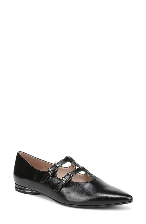 Brigitte T-Strap Mary Jane Flat (Women) (Wide Width Available)