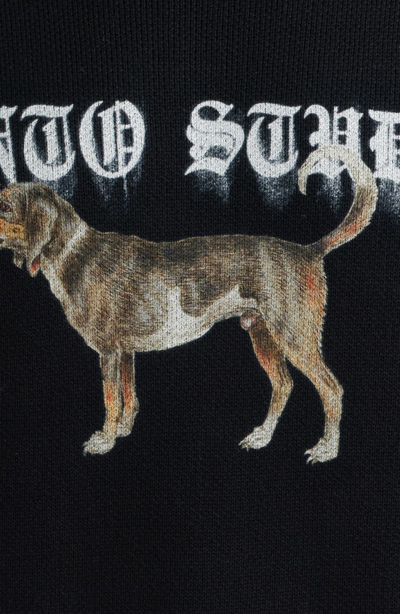 SANTO STUDIO Blurry Dog Knit Sweater, Alternate, color, Black