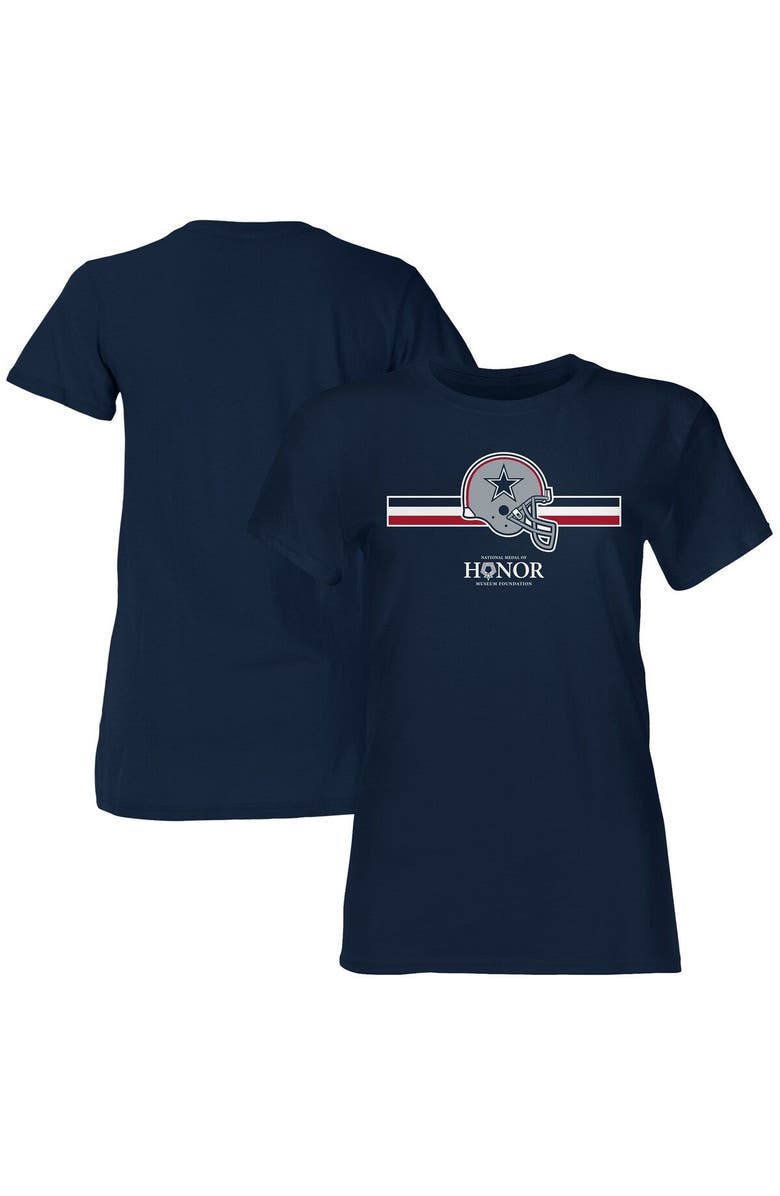NFL Women's Navy Dallas Cowboys National Medal of Honor Museum Foundation T-Shirt, Main, color, 