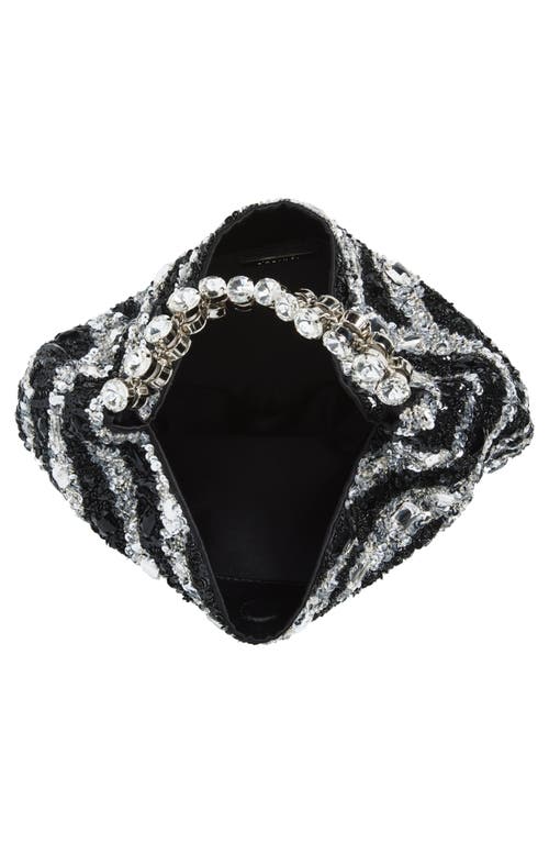 L'alingi Zebra Stripe Hobo Bag In Black