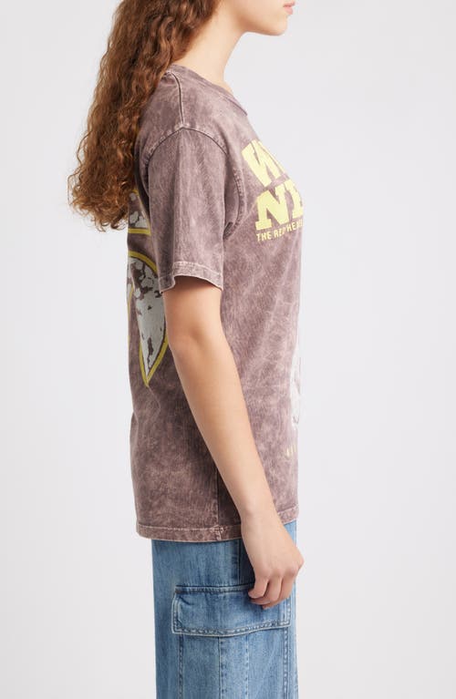 Daydreamer Willie Nelson Red Headed Stranger Cotton Graphic T-shirt In Purple