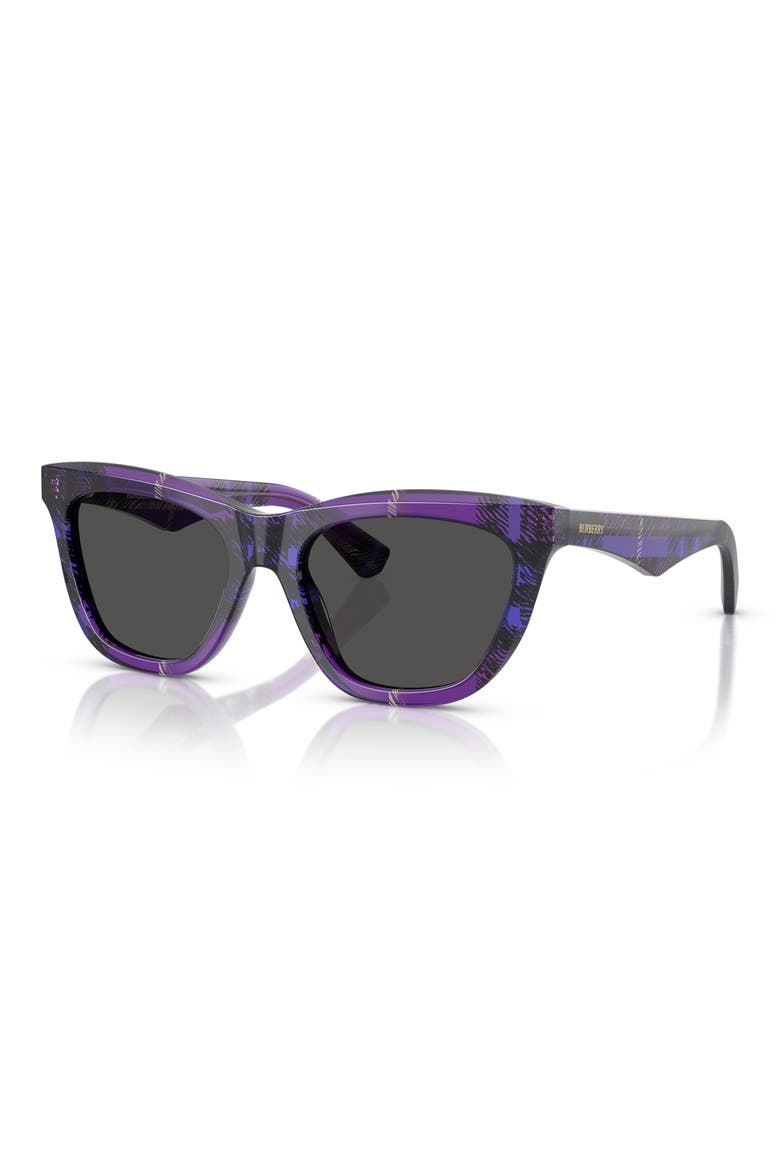 53mm Cat Eye Sunglasses, Alternate, color, PURPLE/ DARK GREY