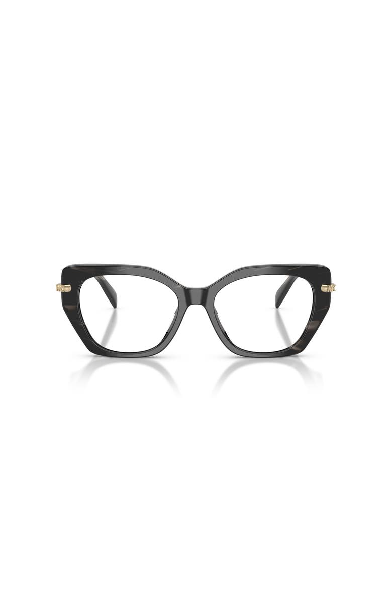 Michael Kors 53mm Irregular optical glasses, Alternate, color, Black