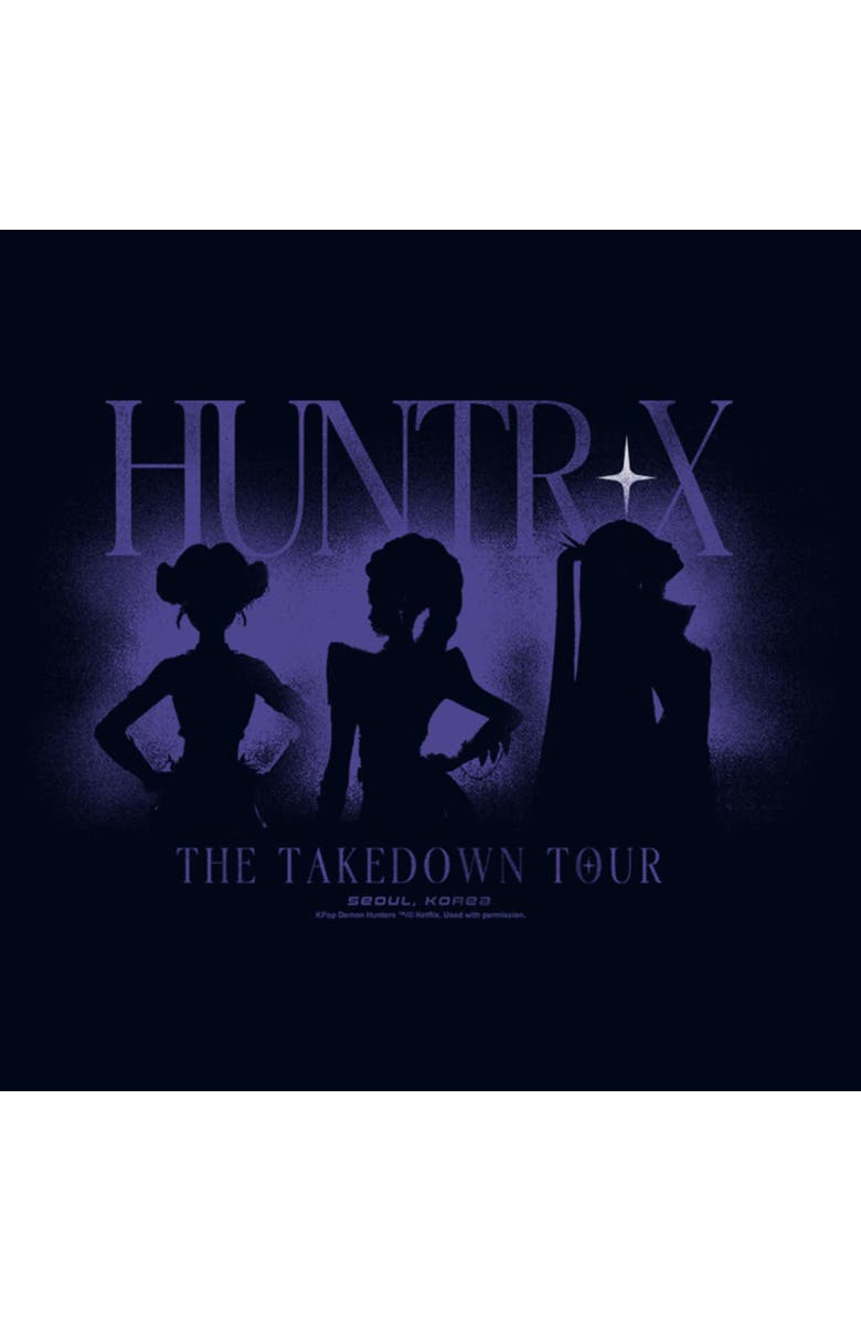 KPop Demon Hunters Girl's KPop Demon Hunters The Takedown Tour Silhouette  Graphic T-Shirt, Alternate, color, Navy Blue