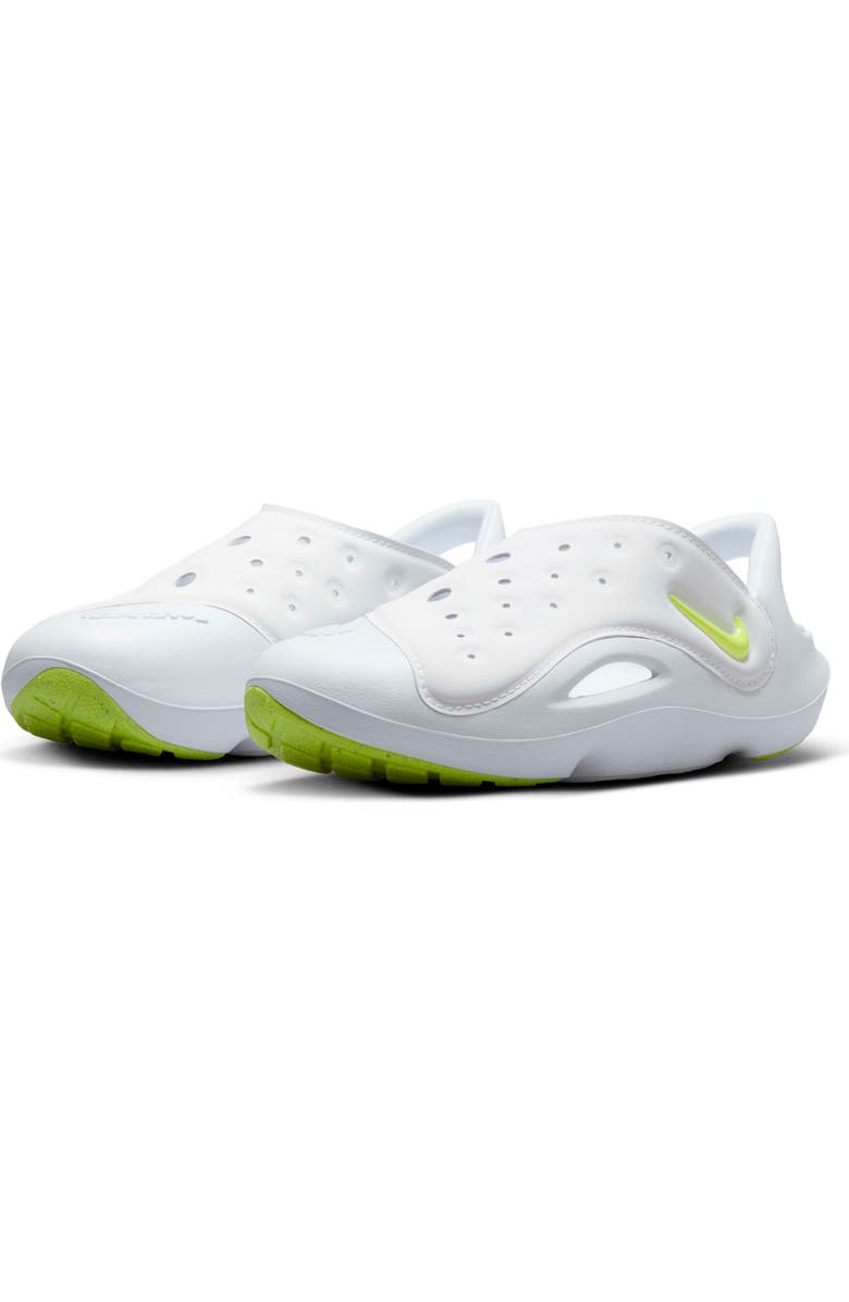 Nike Kids' Aquaswoosh Water Friendly Clog, Main, color, White/ Pure Platinum/ Volt
