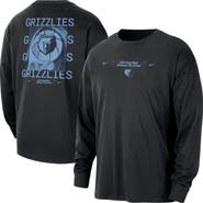 Nike Men's Nike Black Memphis Grizzlies Courtside Oversized Long Sleeve T-Shirt