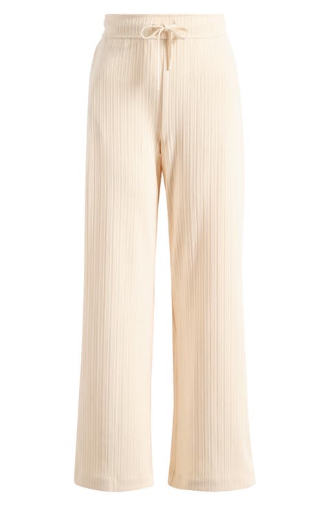 Breathe Easy Ribbed Drawstring Waist Pants