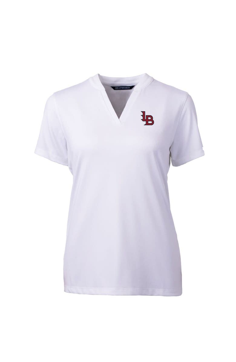 Cutter & Buck Women's Cutter & Buck  White Louisville Bats Forge DryTec Heathered Stretch Blade Top, Alternate, color, 