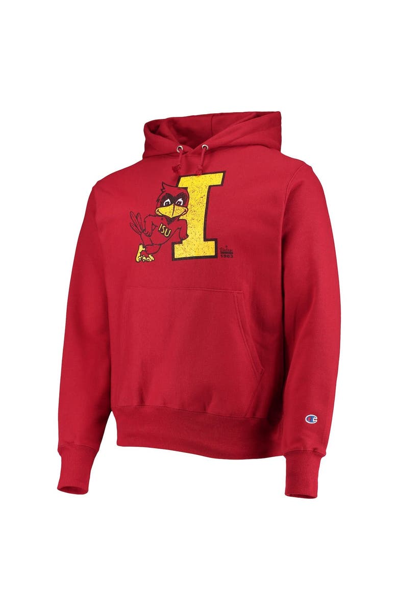 Champion Men's Champion Cardinal Iowa State Cyclones Vault Logo Reverse Weave Pullover Hoodie, Alternate, color, 