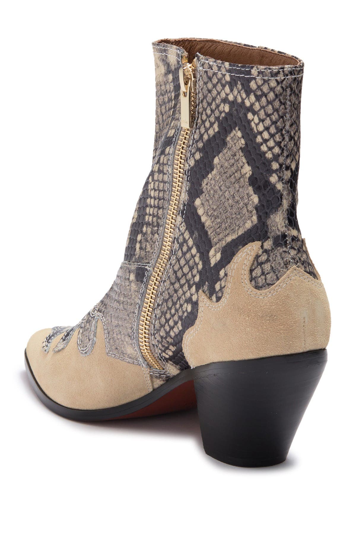 Joie Rafa Suede Western Ankle Boot, Alternate, color, 