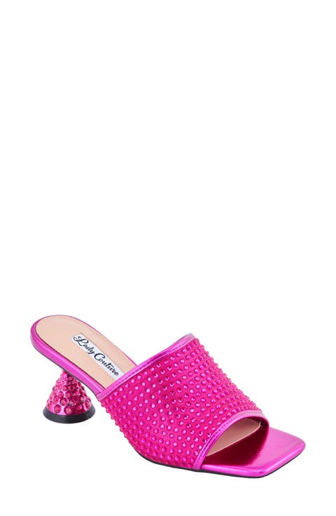 Rhinestone Slide Sandal (Women)