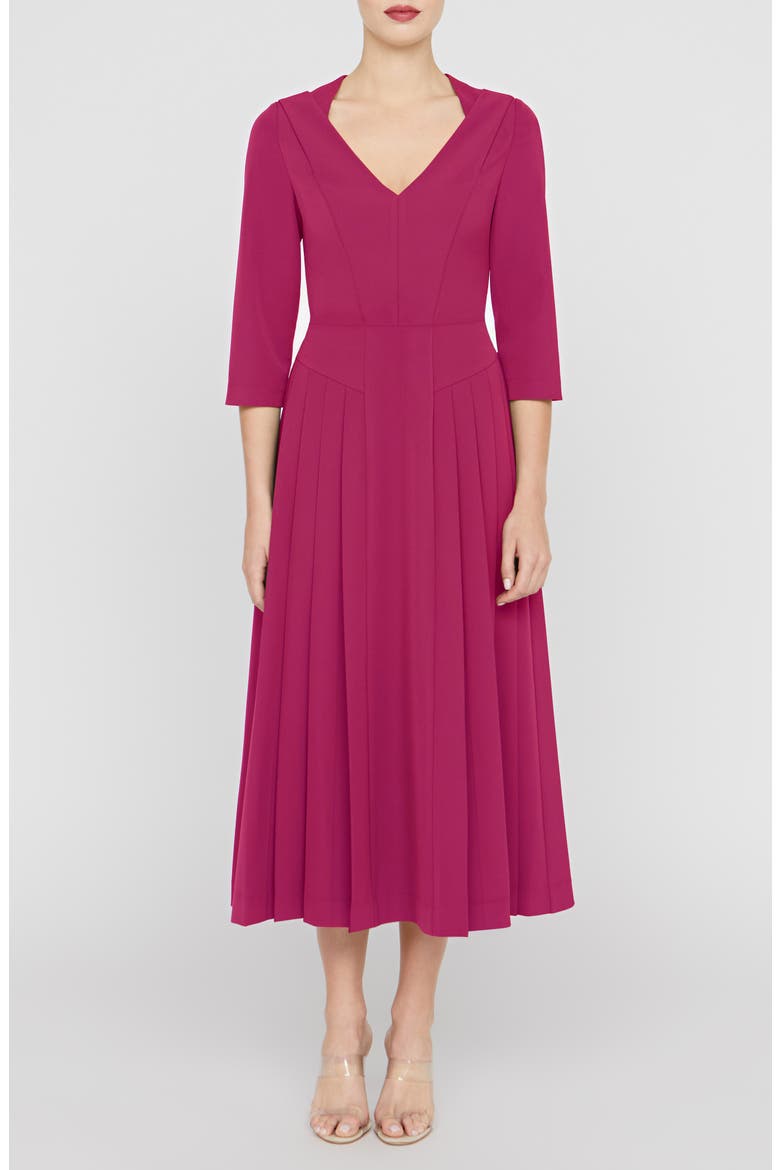 Enola Stretch Crepe Midi Cocktail Dress, Main, color, SANGRIA