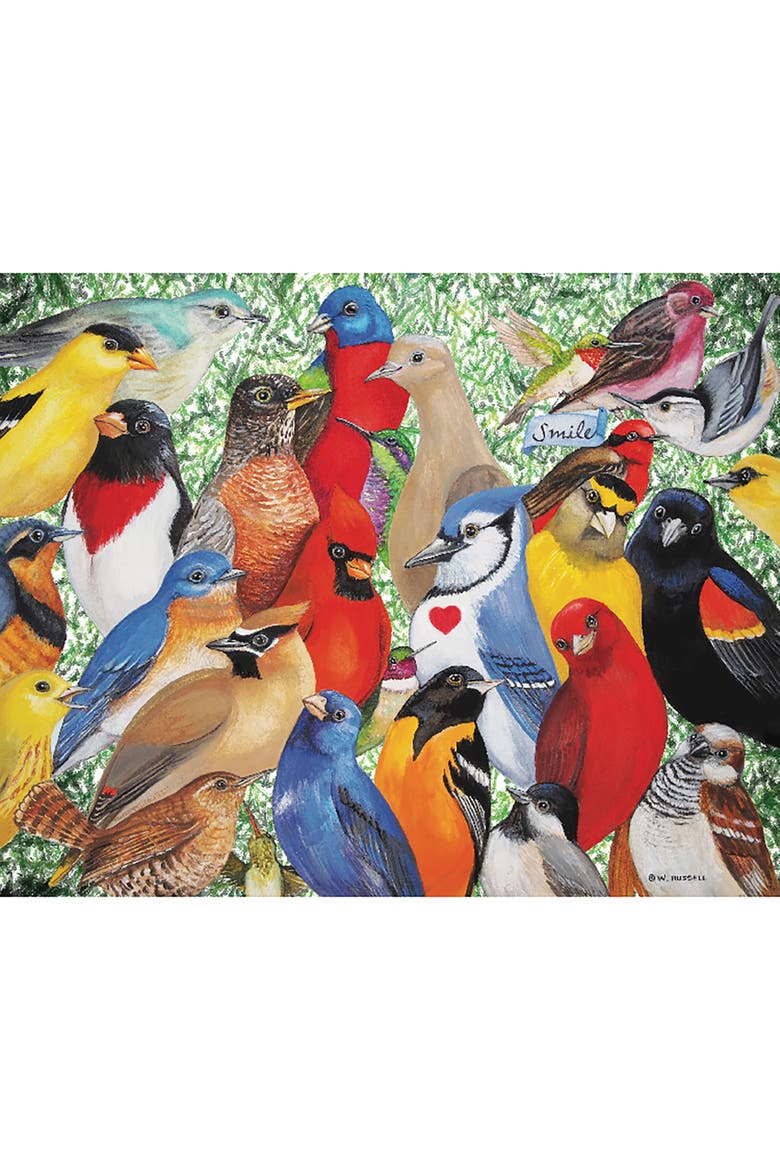 Birds, Birds, Birds by Wendy Russell 1000 Piece Puzzle, Alternate, color, Multicolored