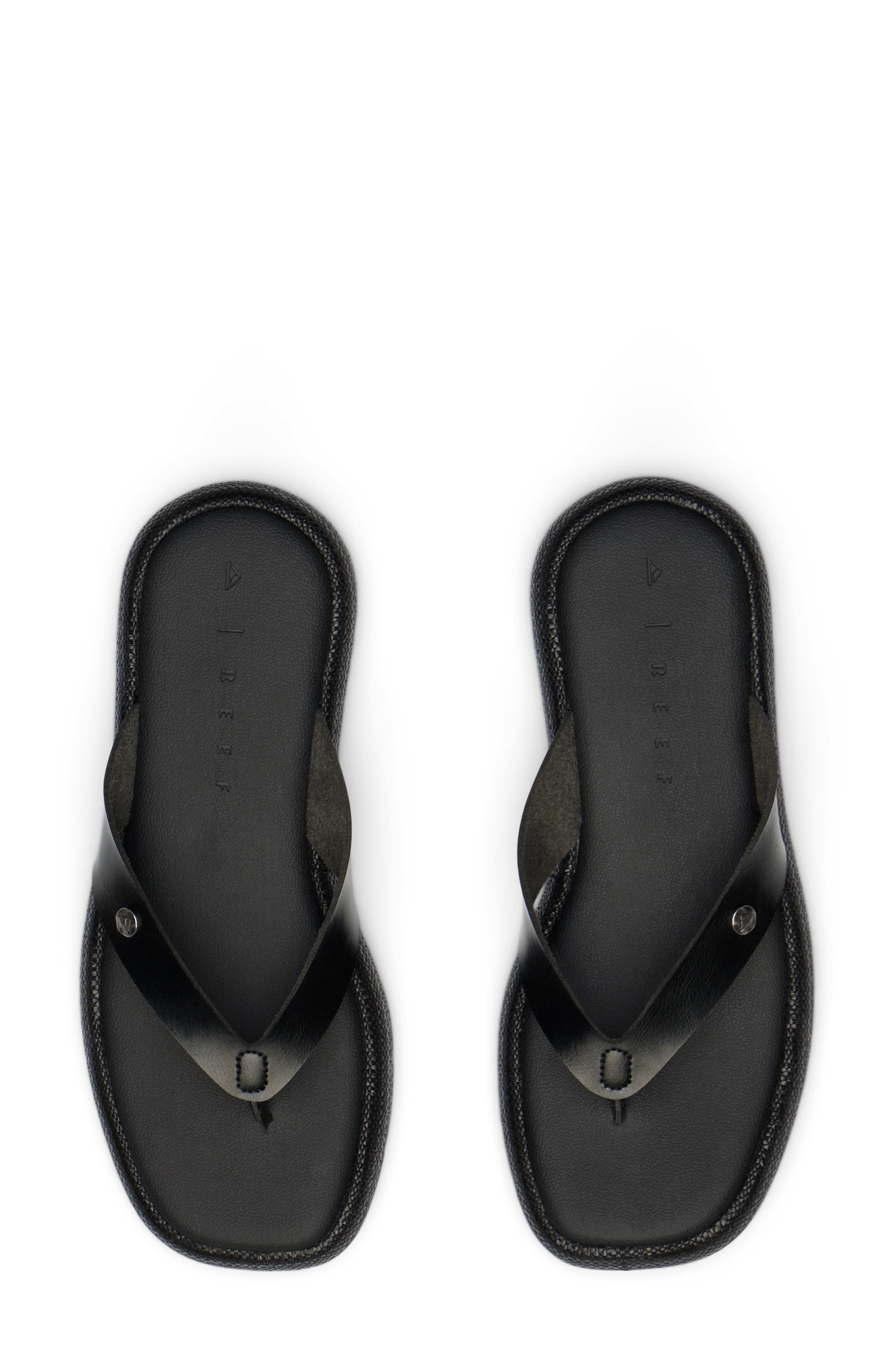 Reef Sunset Low Maya Flip Flop, Alternate, color, Black/Black