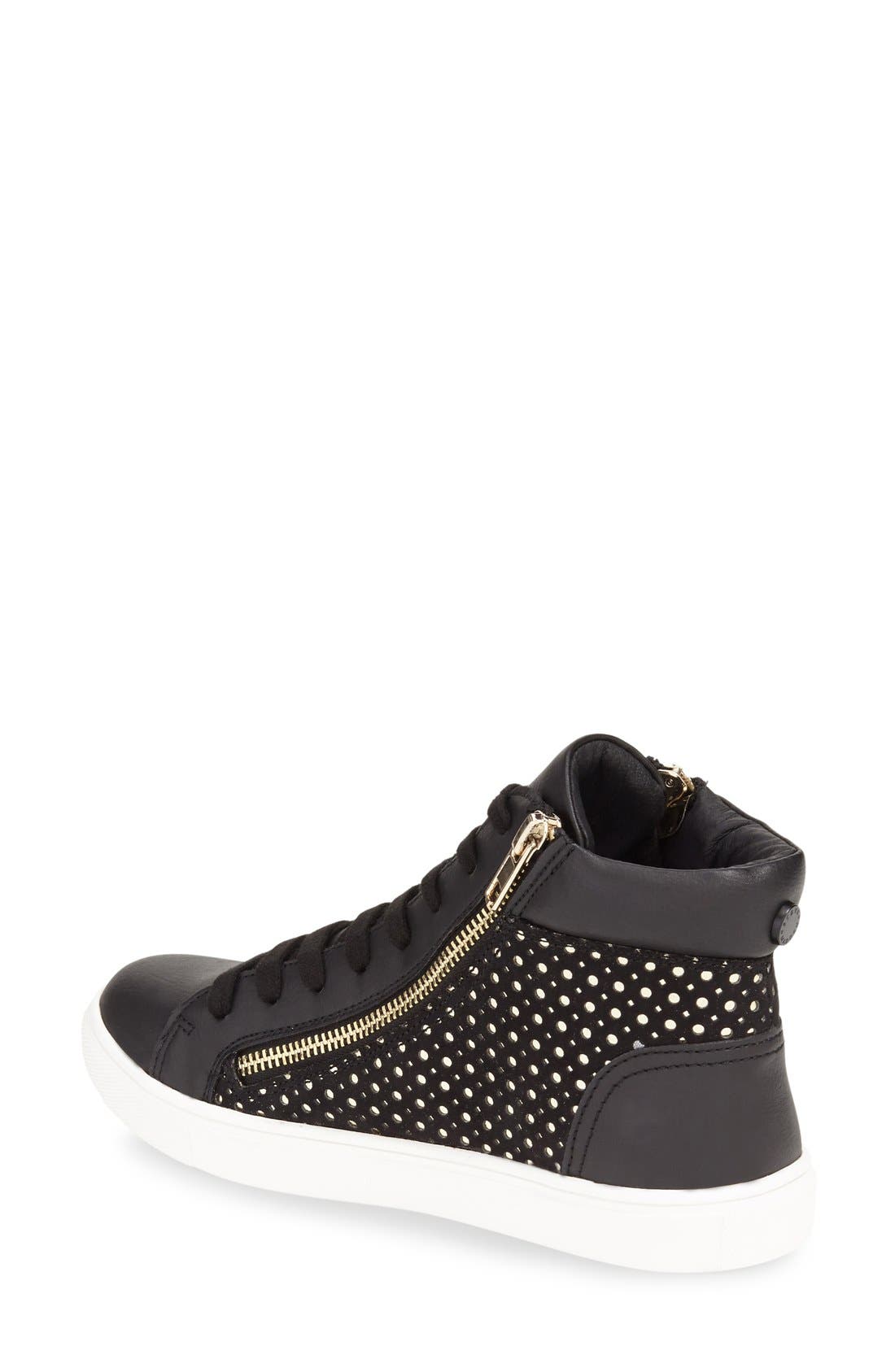 Steve Madden 'Elyka' Laser Cut High Top Sneaker, Alternate, color, 