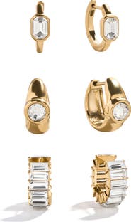 BaubleBar Tyra Set of 3 Waterproof Earrings