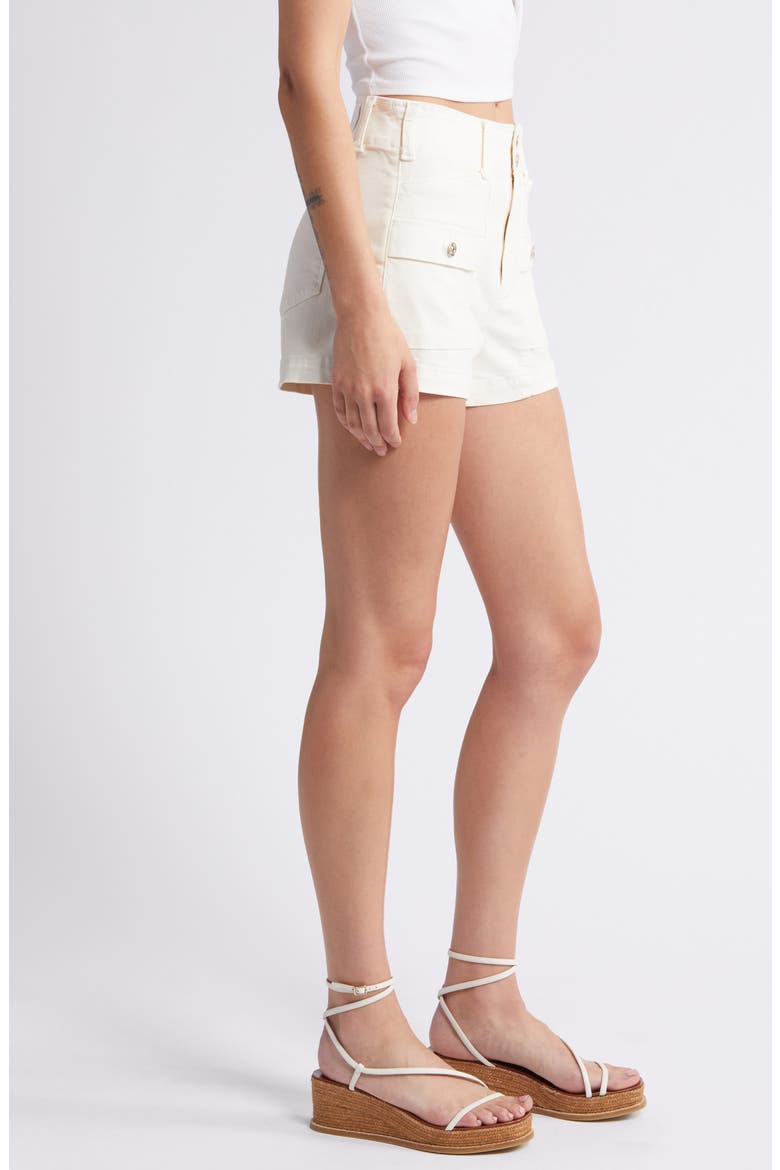 Olivia Cargo Denim Shorts, Alternate, color, QUARTZ SAND
